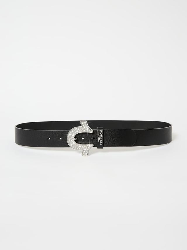 crystal horseshoe buckle belt