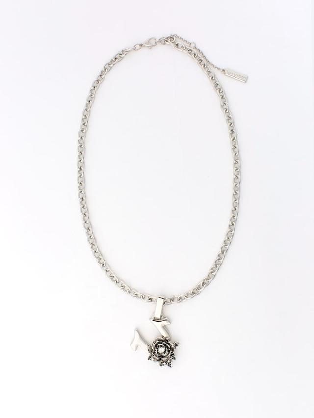 horseshoe rose necklace