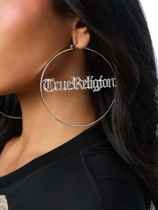 xl true crystal hoop earrings