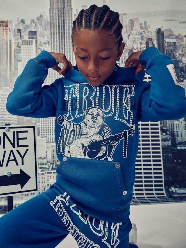 boys true 1 logo pullover hoodie