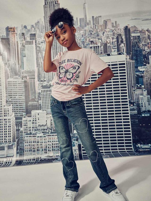 girls joey hearts flare jean