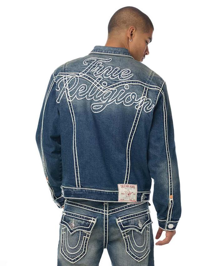 jimmy rope stitch oversized denim jacket