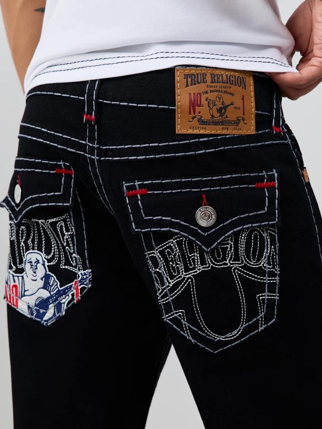 ricky embroidered super t flap straight jean 34"