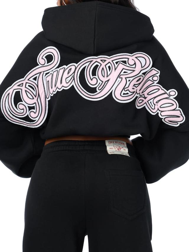 appliqué girlfriend zip hoodie