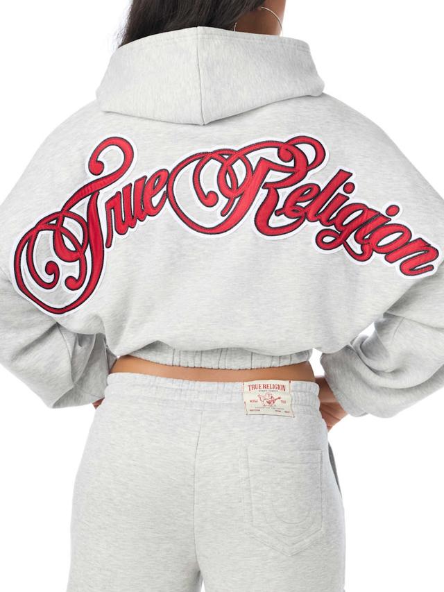 appliqué girlfriend zip hoodie