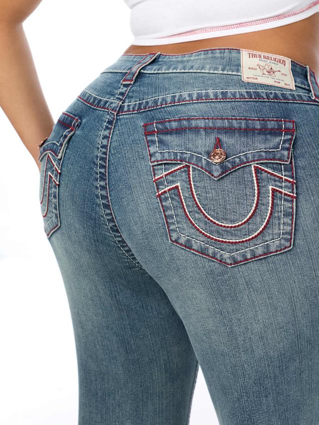 plus billie mid rise double horseshoe big t flap straight jean